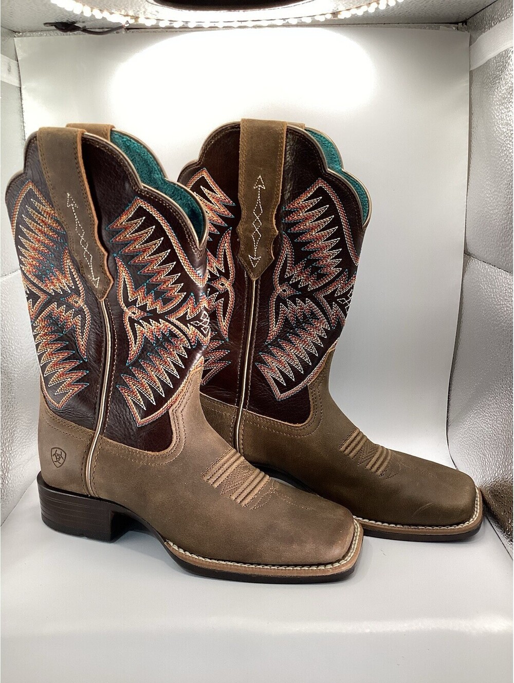 Ariat Women's Boots Size 6.5 Odessa Stretchfit Western Broad Square Toe